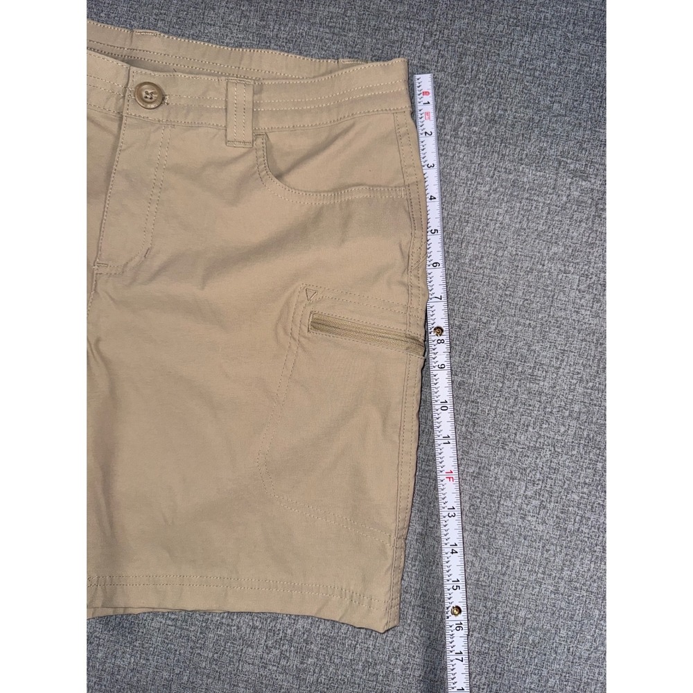 Eddie Bauer Womens Horizon Guide Chino Shorts Tan Beige Size 12 Hiking Outdoor - Picture 7 of 10